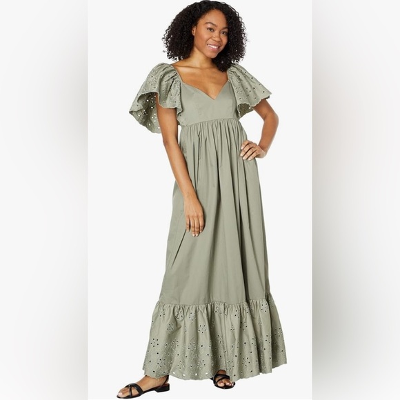 En Saison Olive Maxi Dress - Picture 1 of 15